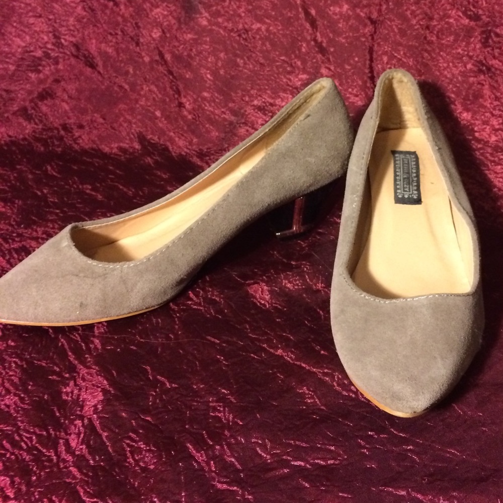 Taupe Suede Urban Outfitters Heels Size 8
